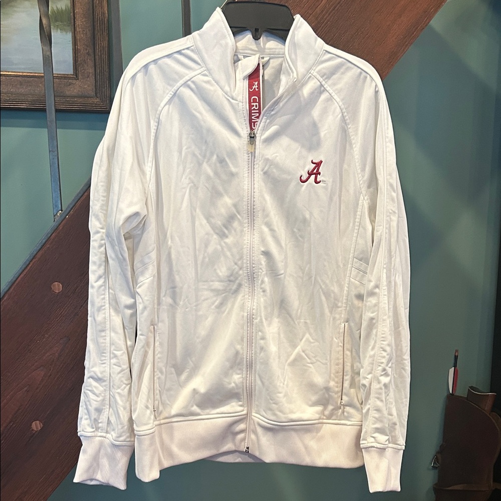 Women's Alabama Crimson Tide White Zip-Up Jacket